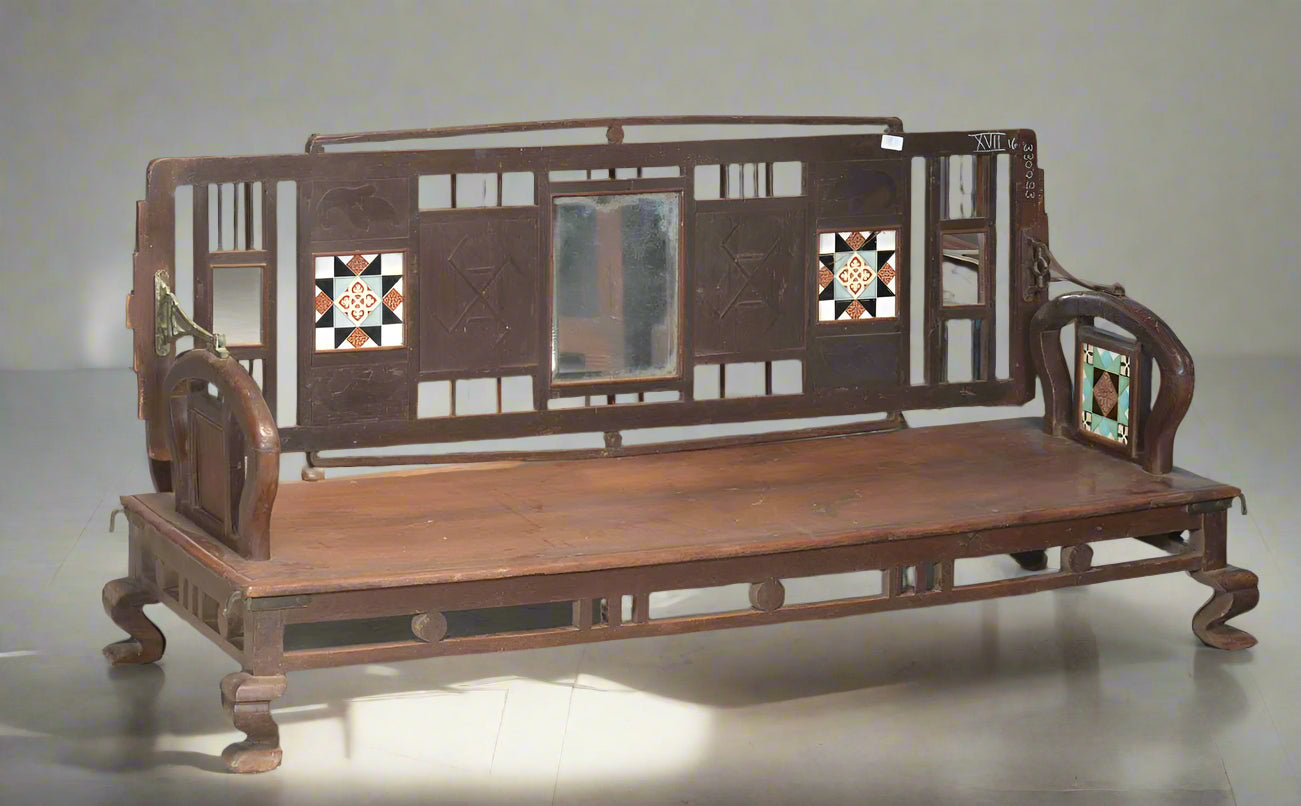 Antique Wooden Swing Bench