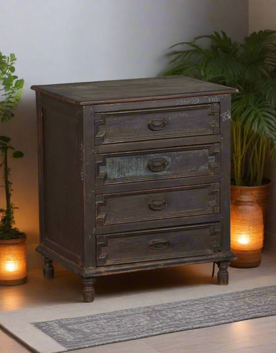 Wooden 4 Drawer Chest