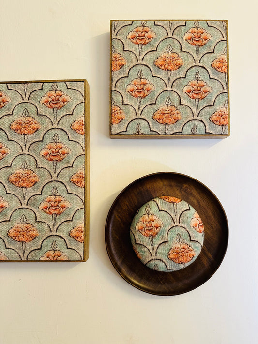 Threaded Treasures Wood and Fabric Wall Decor - Set of 3 - TESU