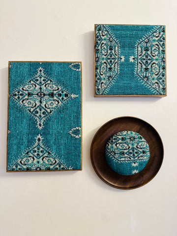 Threaded Treasures Wood and Fabric Wall Decor - Set of 3