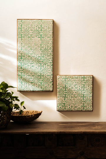 Threaded Treasures Wood and Fabric Wall Decor - Set of 2