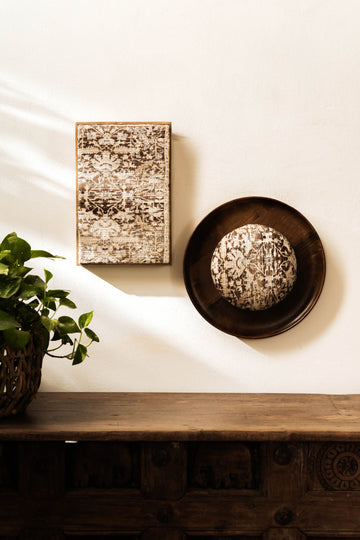 Threaded Treasures Wood and Fabric Wall Decor - Set of 2