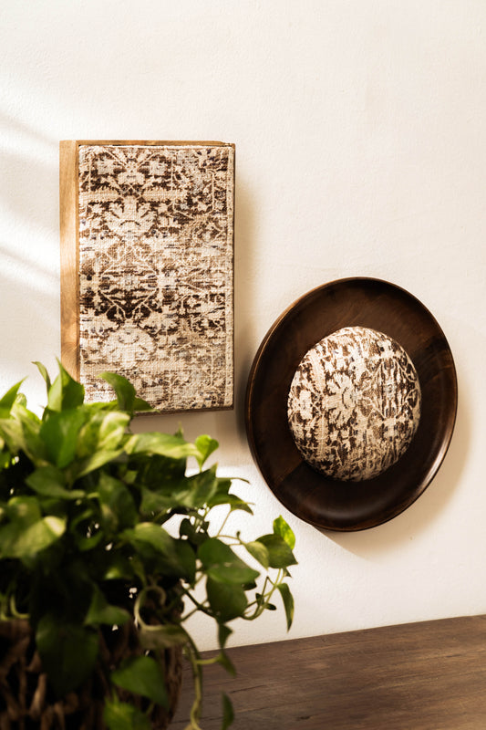 Threaded Treasures Wood and Fabric Wall Decor - Set of 2