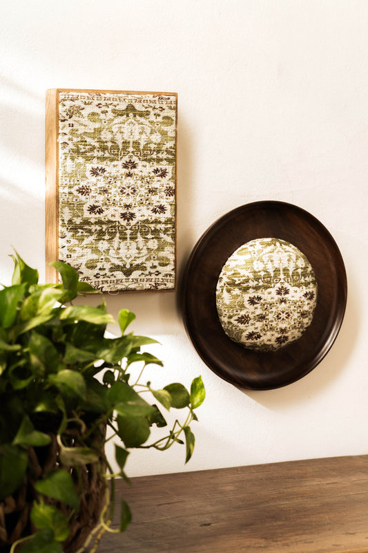 Threaded Treasures Wood and Fabric Wall Decor - Set of 2