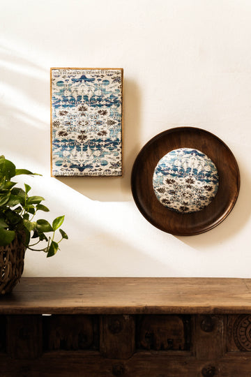 Threaded Treasures Wood and Fabric Wall Decor - Set of 2