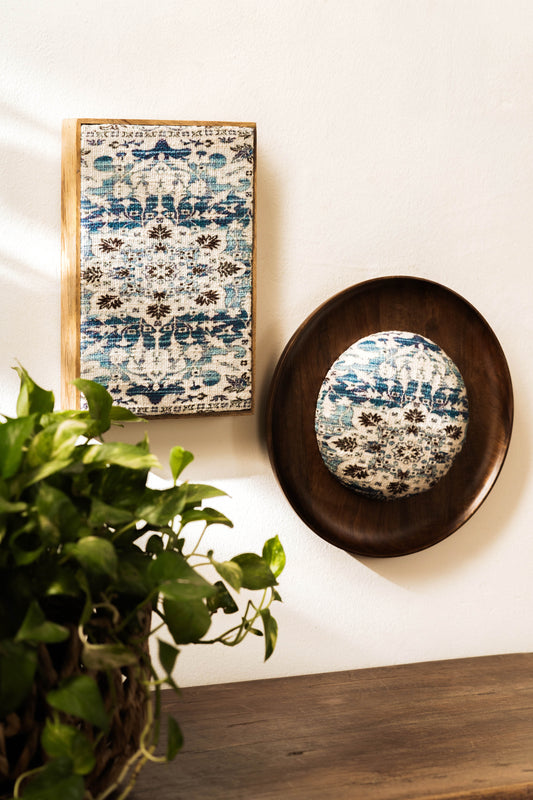 Threaded Treasures Wood and Fabric Wall Decor - Set of 2
