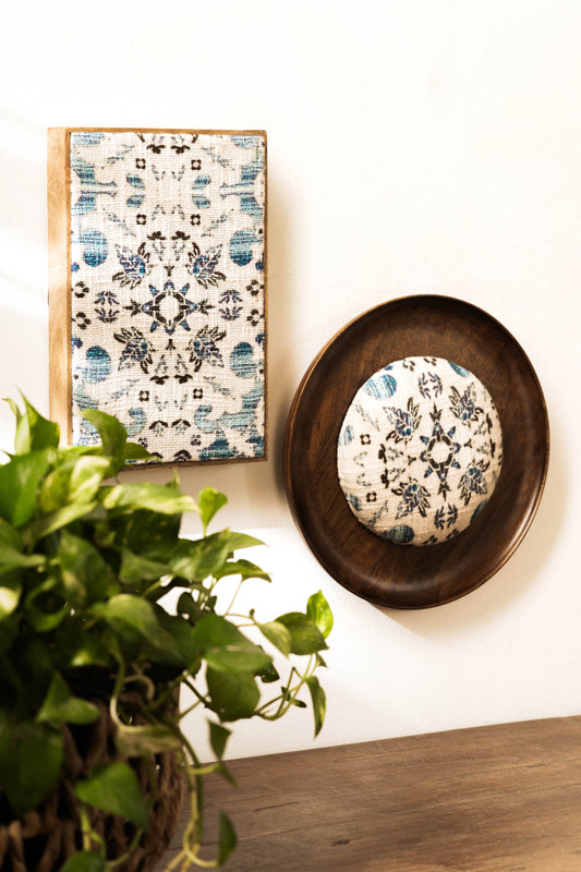 Threaded Treasures Wood and Fabric Wall Decor - Set of 2