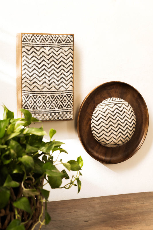 Threaded Treasures Wood and Fabric Wall Decor - Set of 2