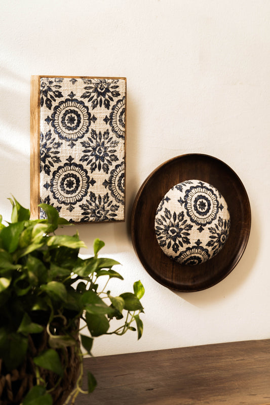 Threaded Treasures Wood and Fabric Wall Decor - Set of 2