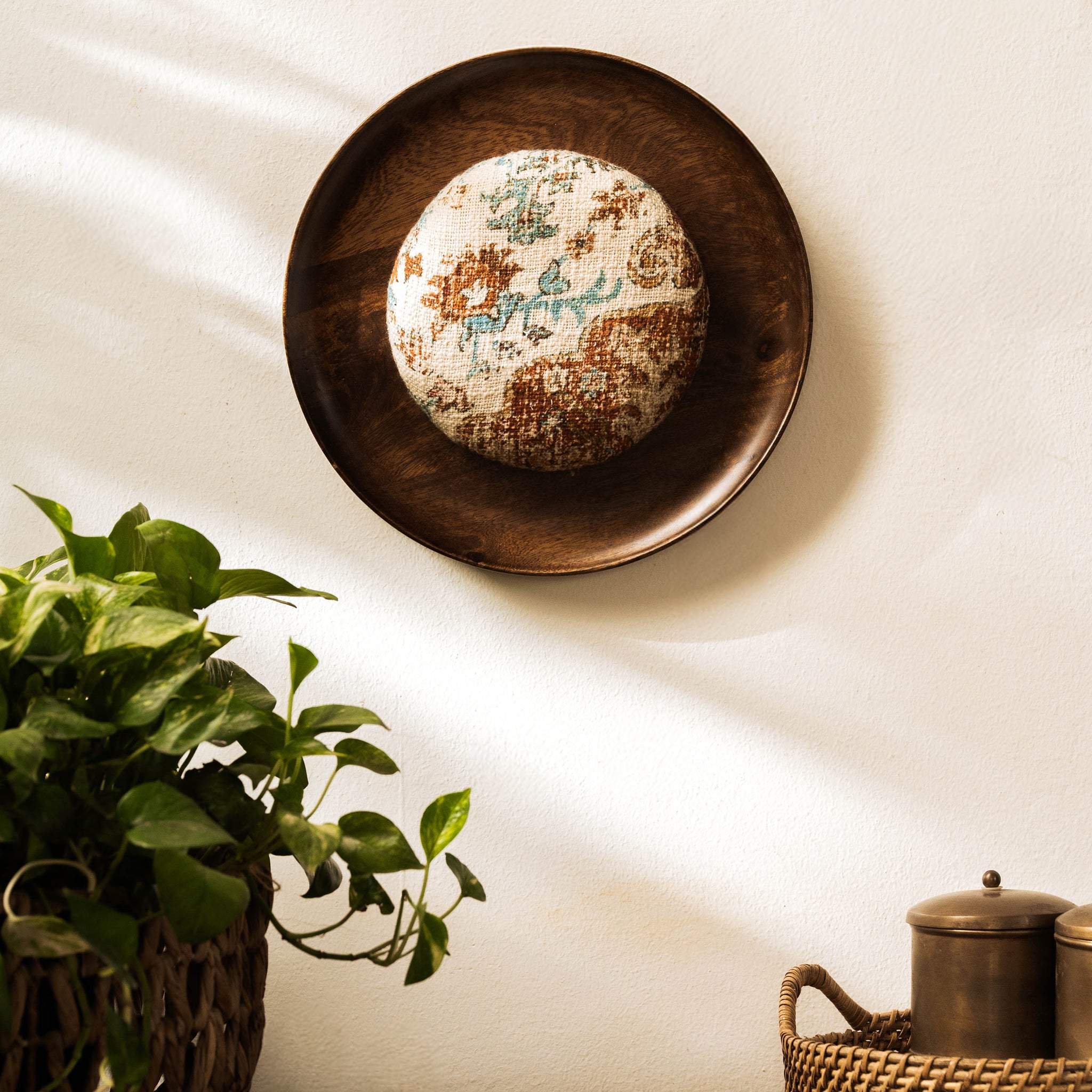 Threaded Treasures Wood and Fabric Wall Decor