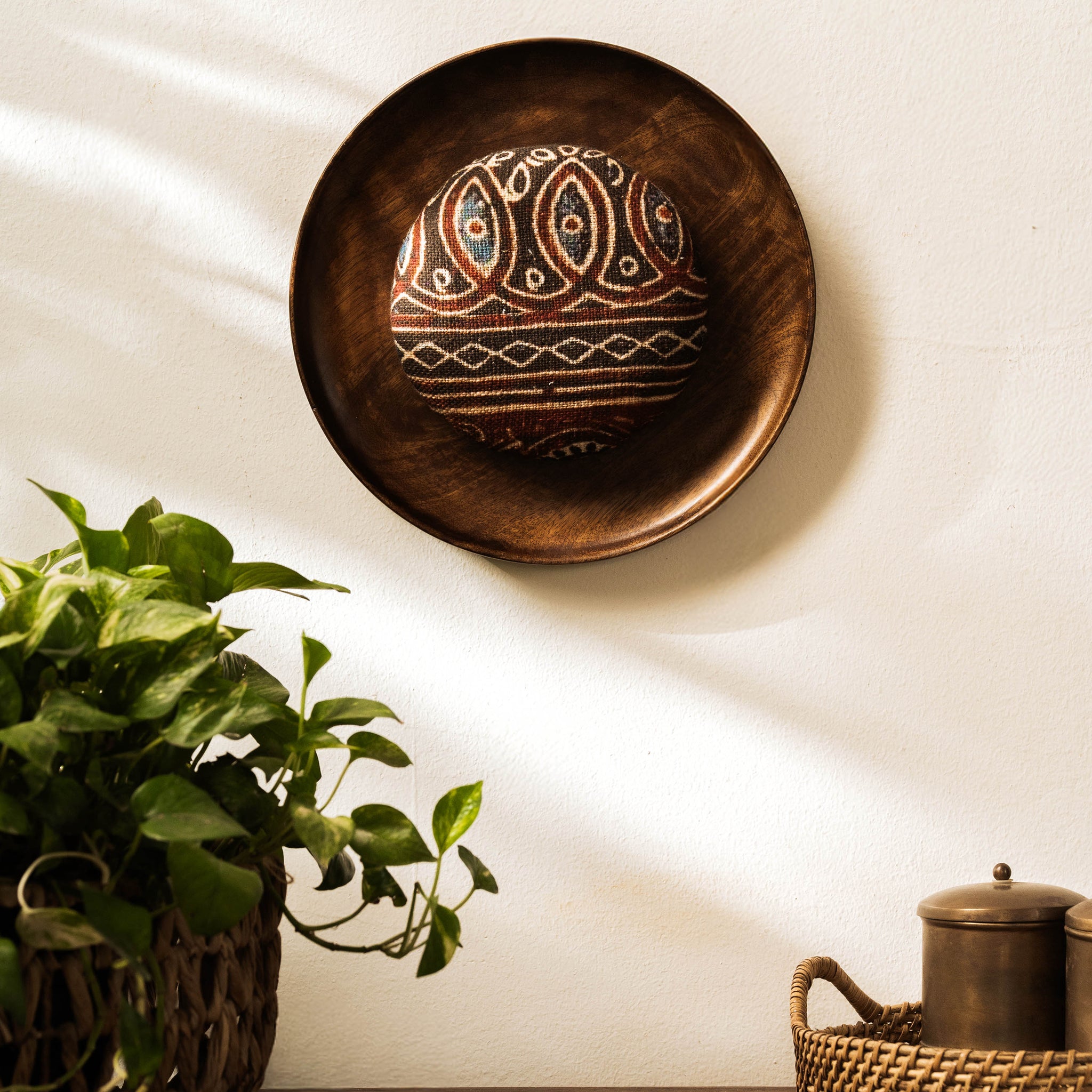 Threaded Treasures Wood and Fabric Wall Decor