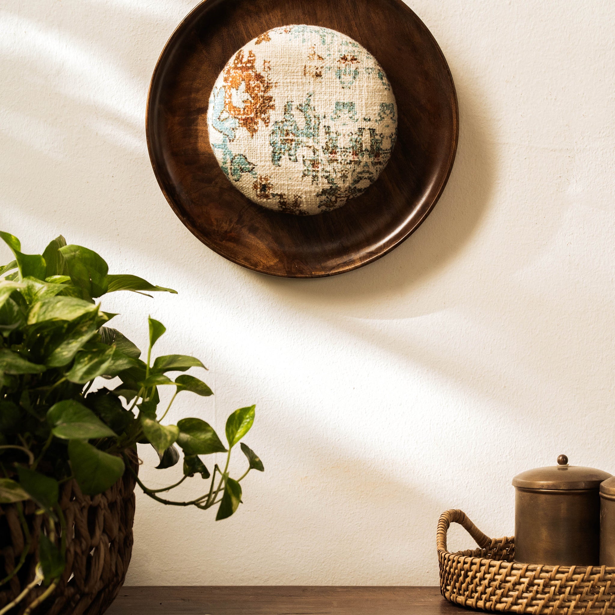 Threaded Treasures Wood and Fabric Wall Decor