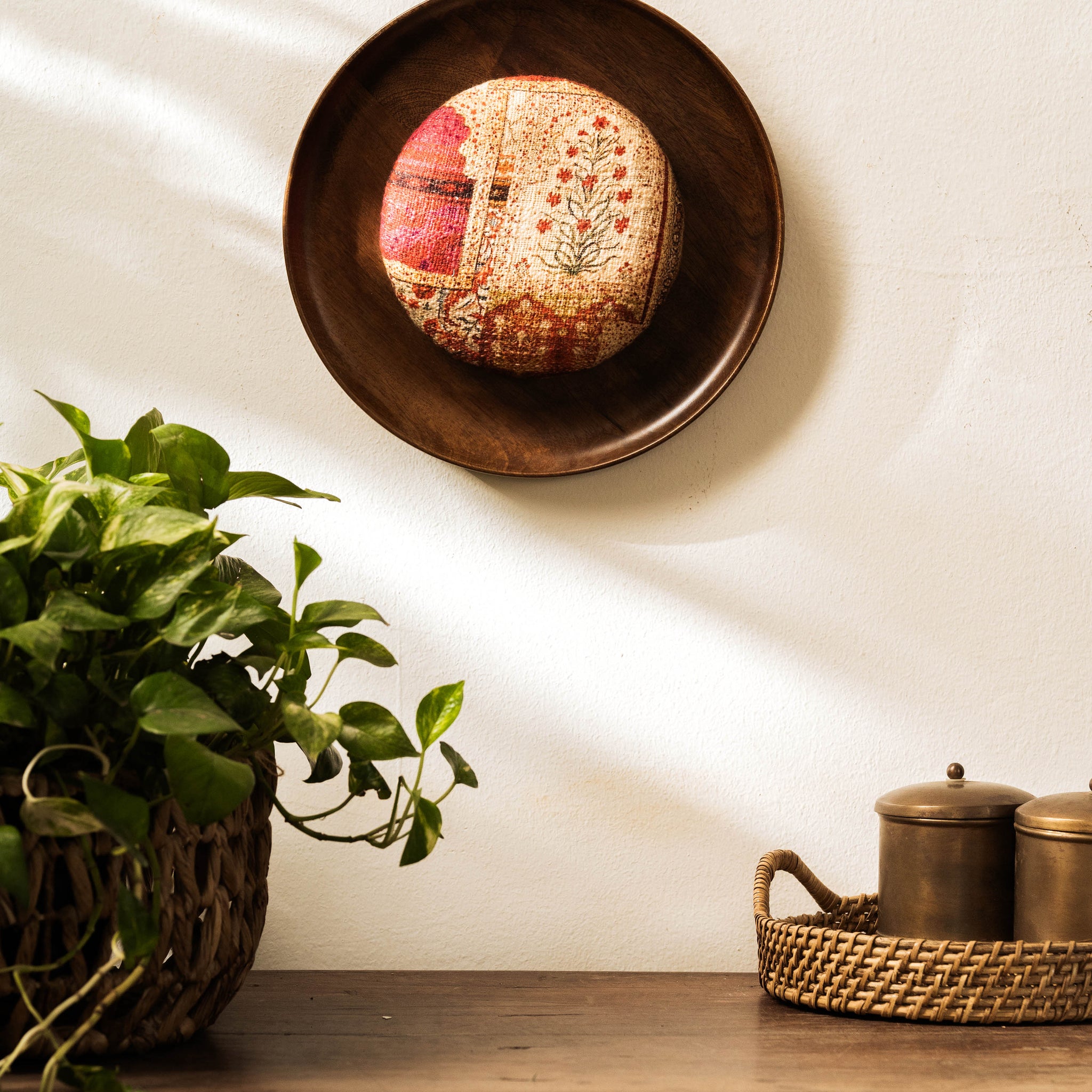 Threaded Treasures Wood and Fabric Wall Decor