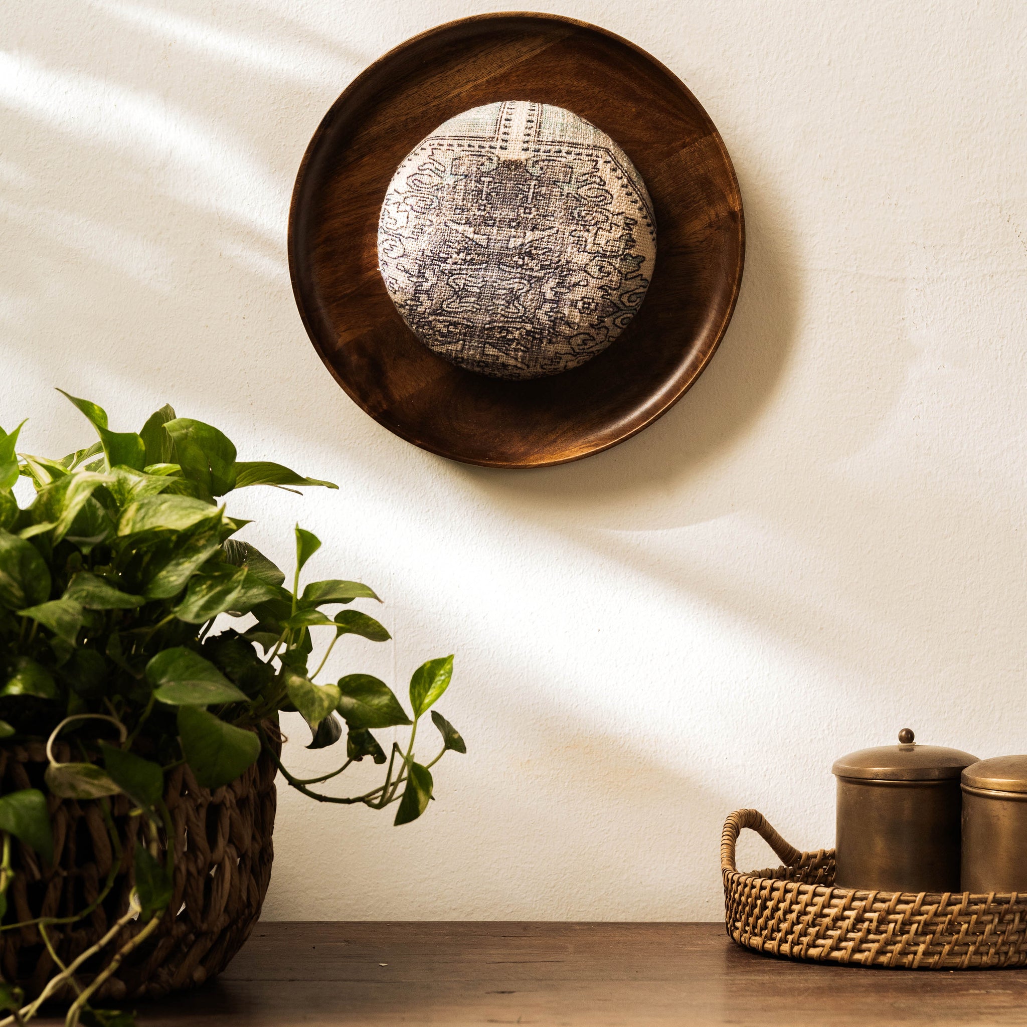 Threaded Treasures Wood and Fabric Wall Decor