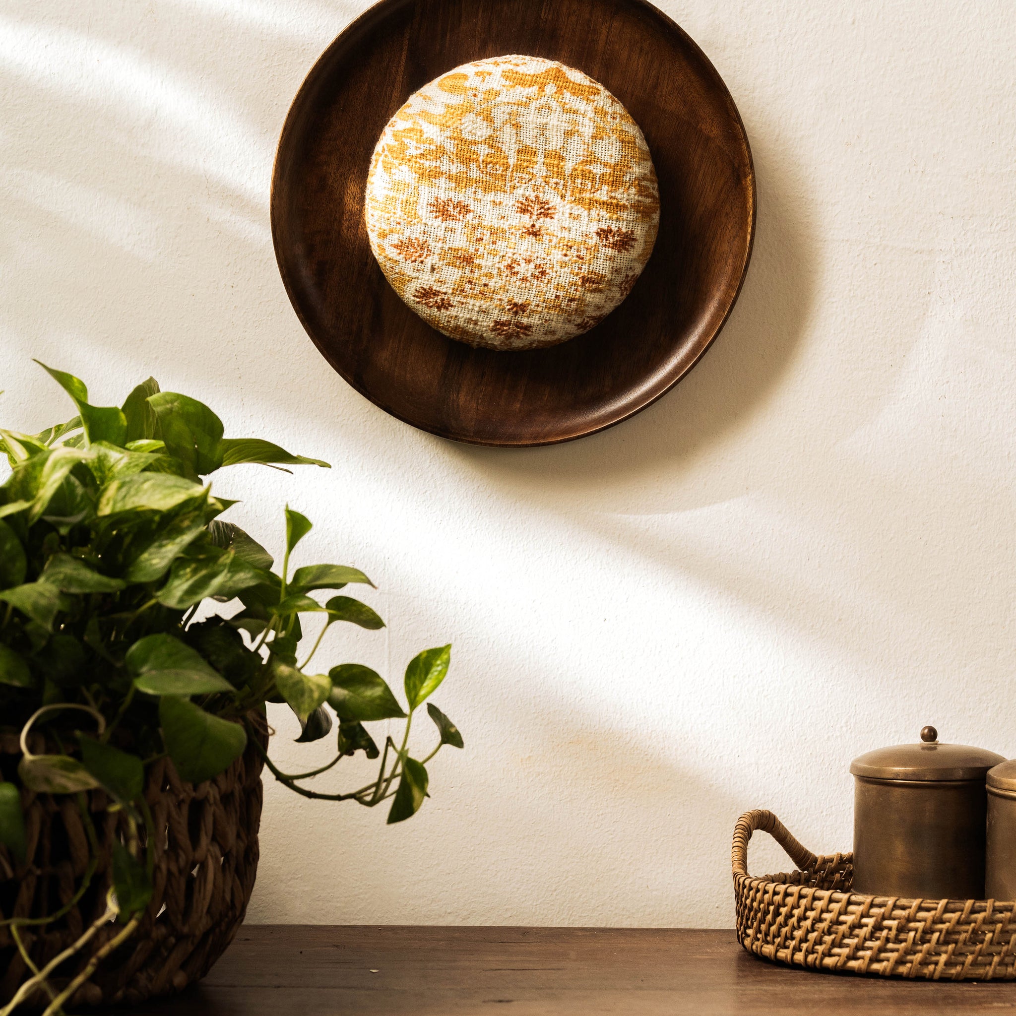 Threaded Treasures Wood and Fabric Wall Decor