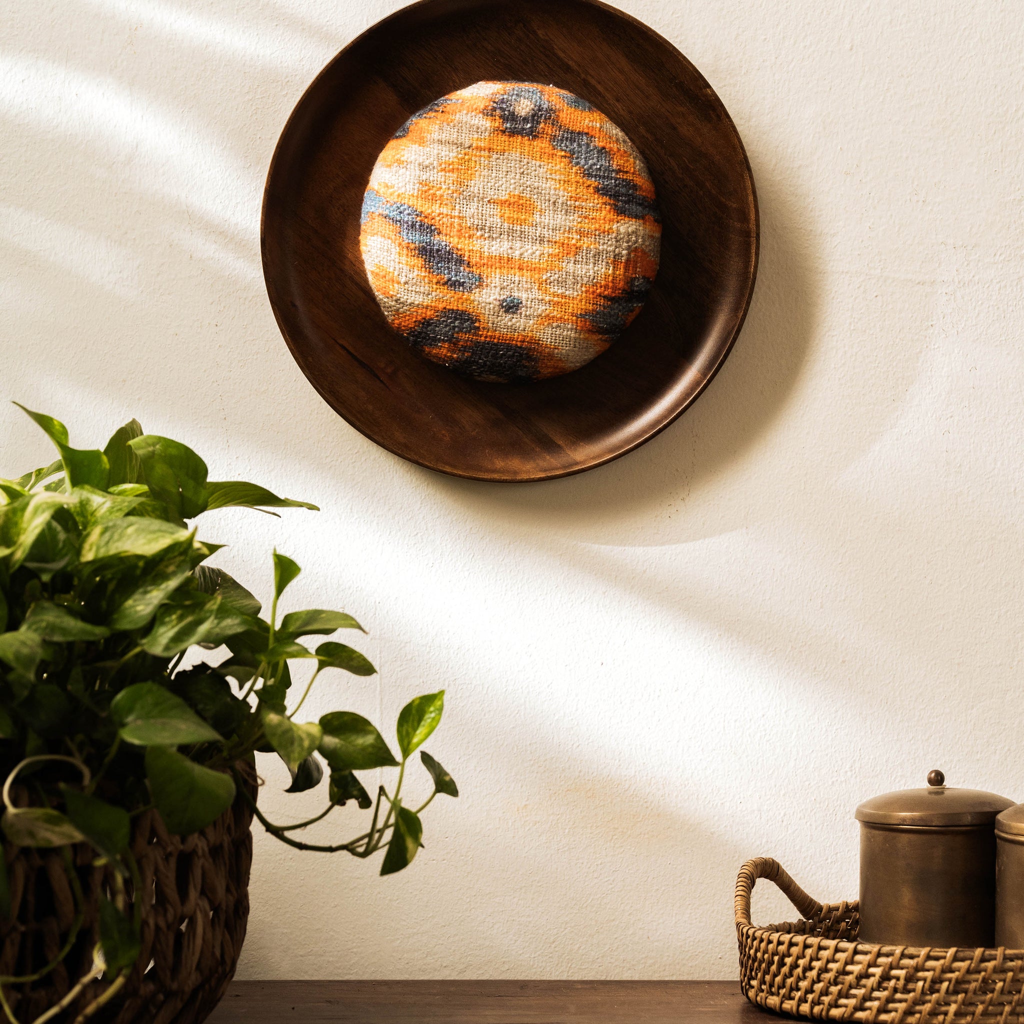 Threaded Treasures Wood and Fabric Wall Decor