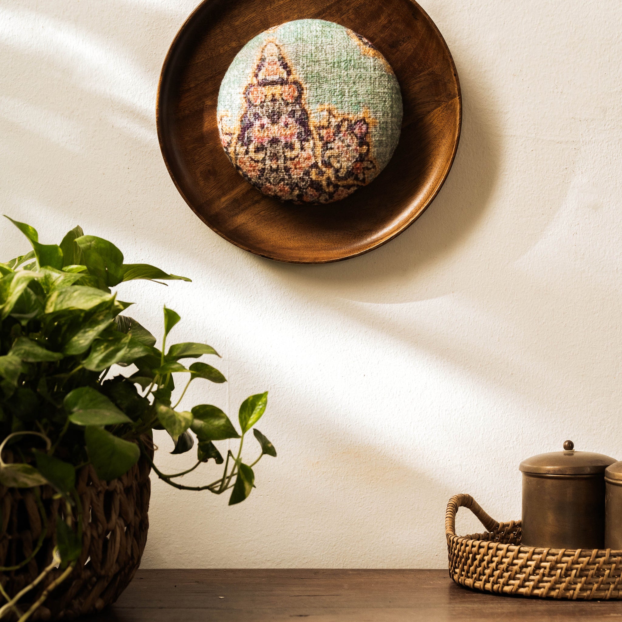 Threaded Treasures Wood and Fabric Wall Decor