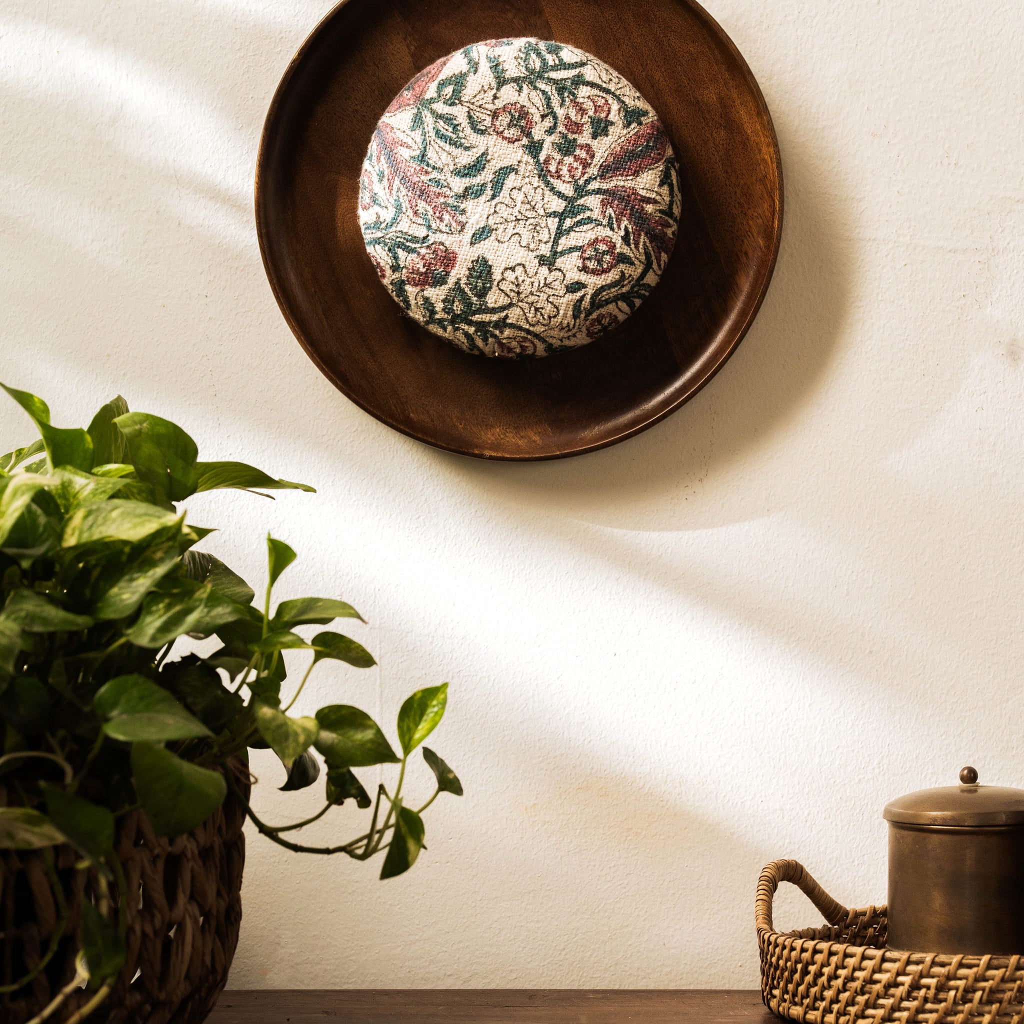 Threaded Treasures Wood and Fabric Wall Decor