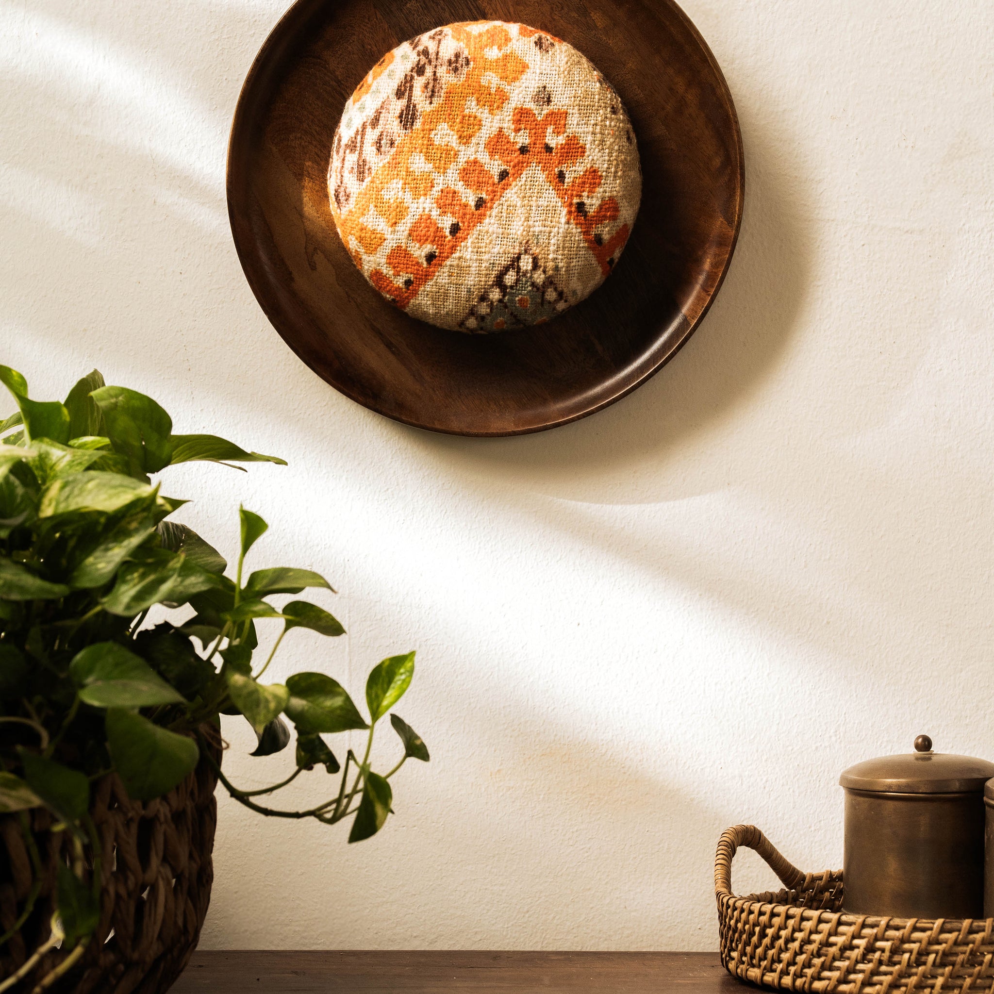 Threaded Treasures Wood and Fabric Wall Decor