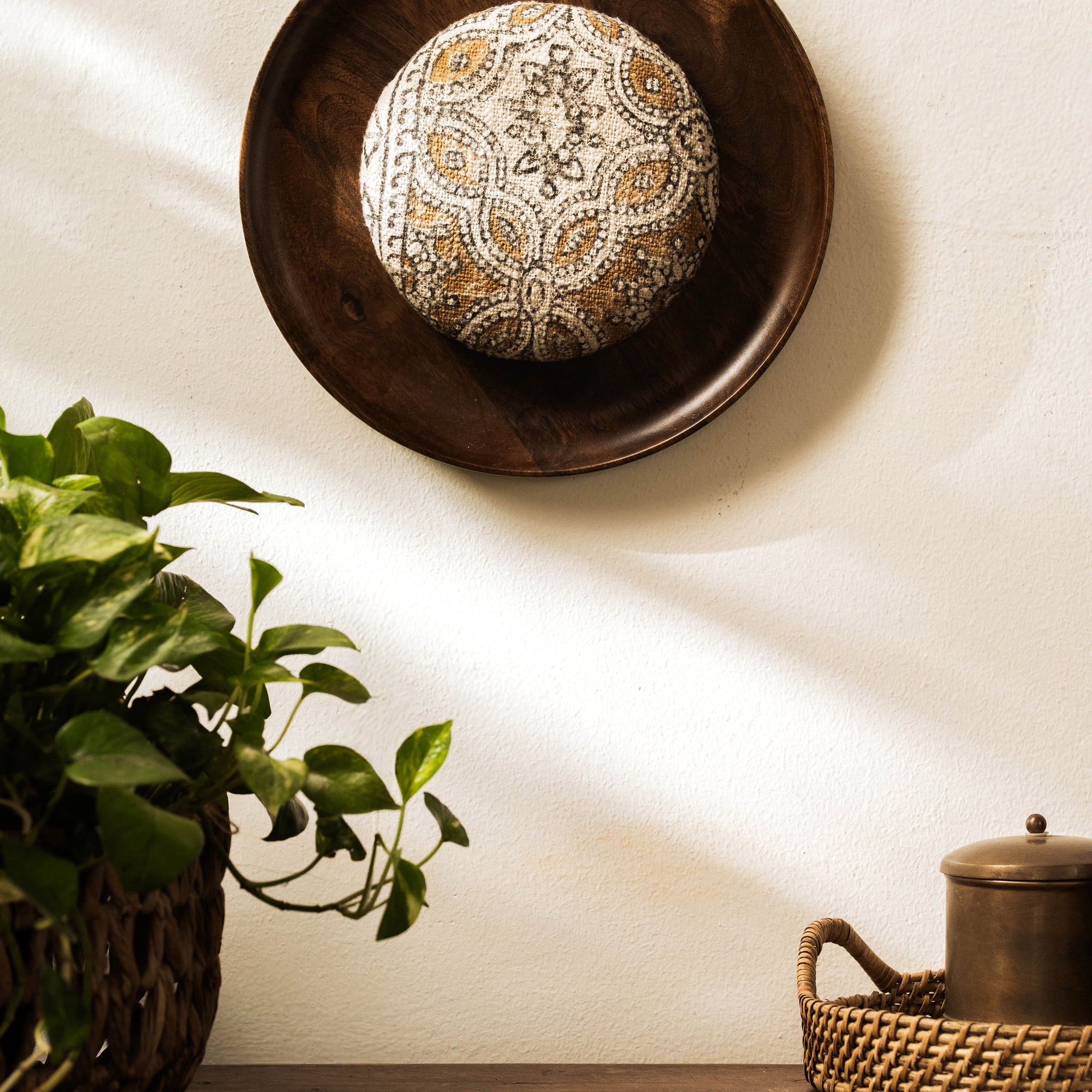 Threaded Treasures Wood and Fabric Wall Decor