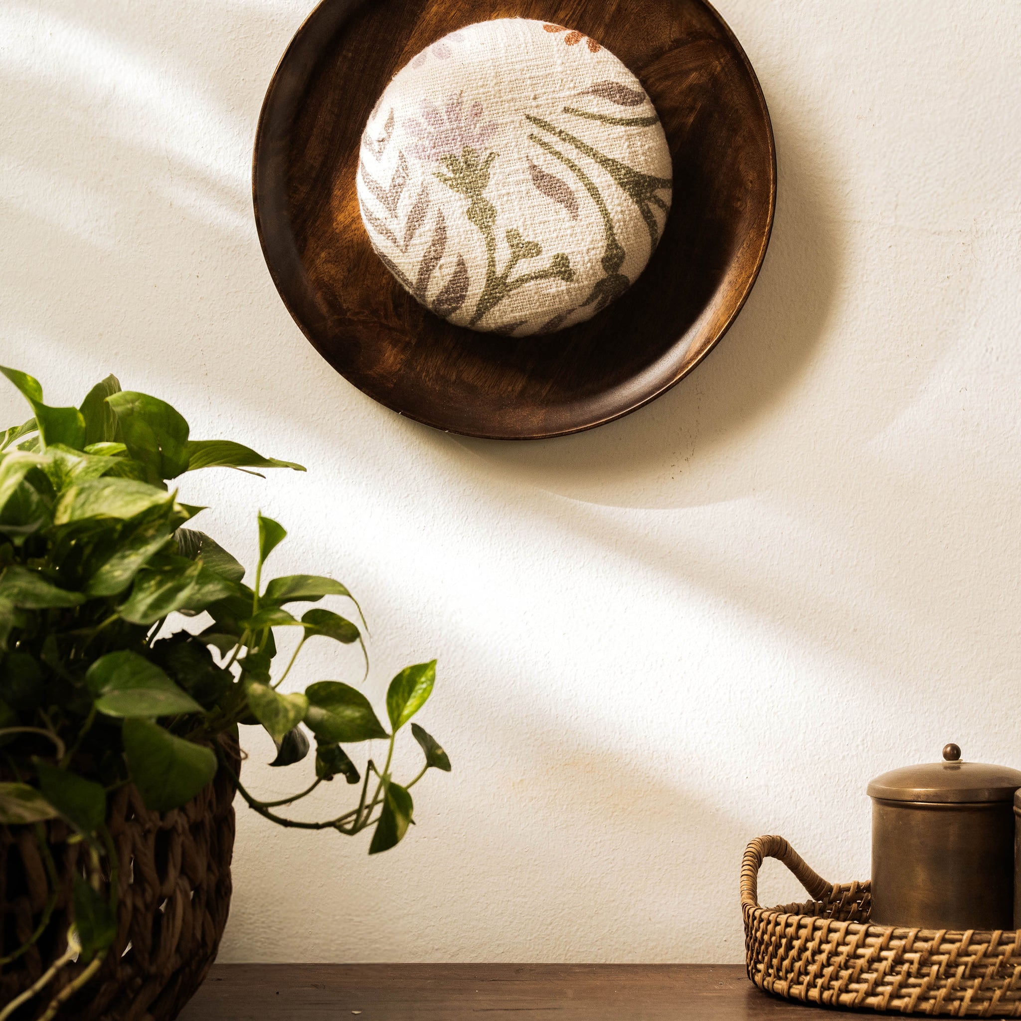 Threaded Treasures Wood and Fabric Wall Decor