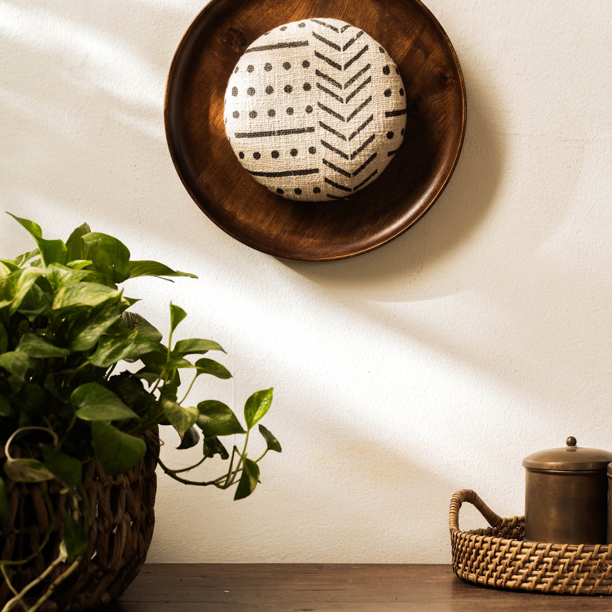 Threaded Treasures Wood and Fabric Wall Decor