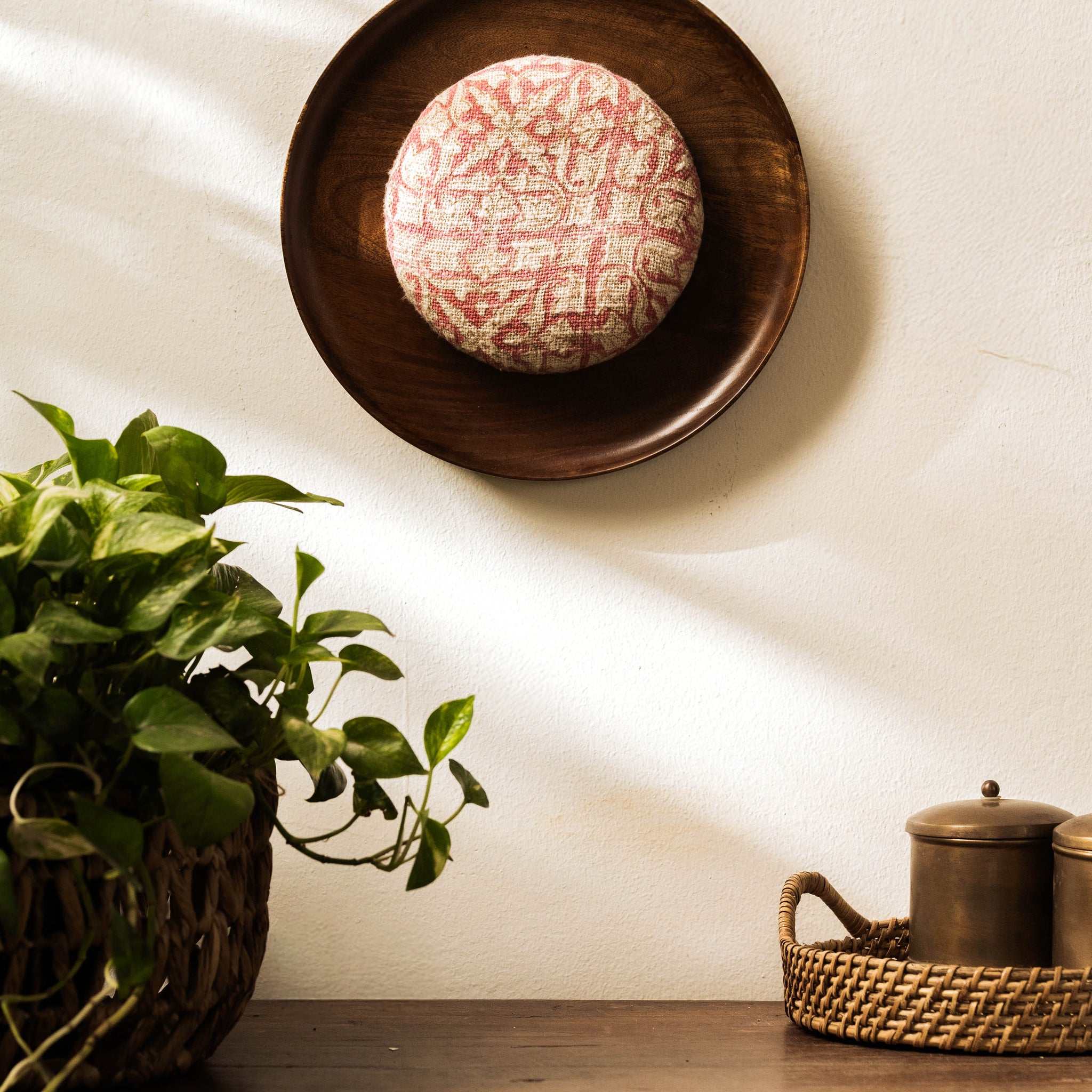 Threaded Treasures Wood and Fabric Wall Decor