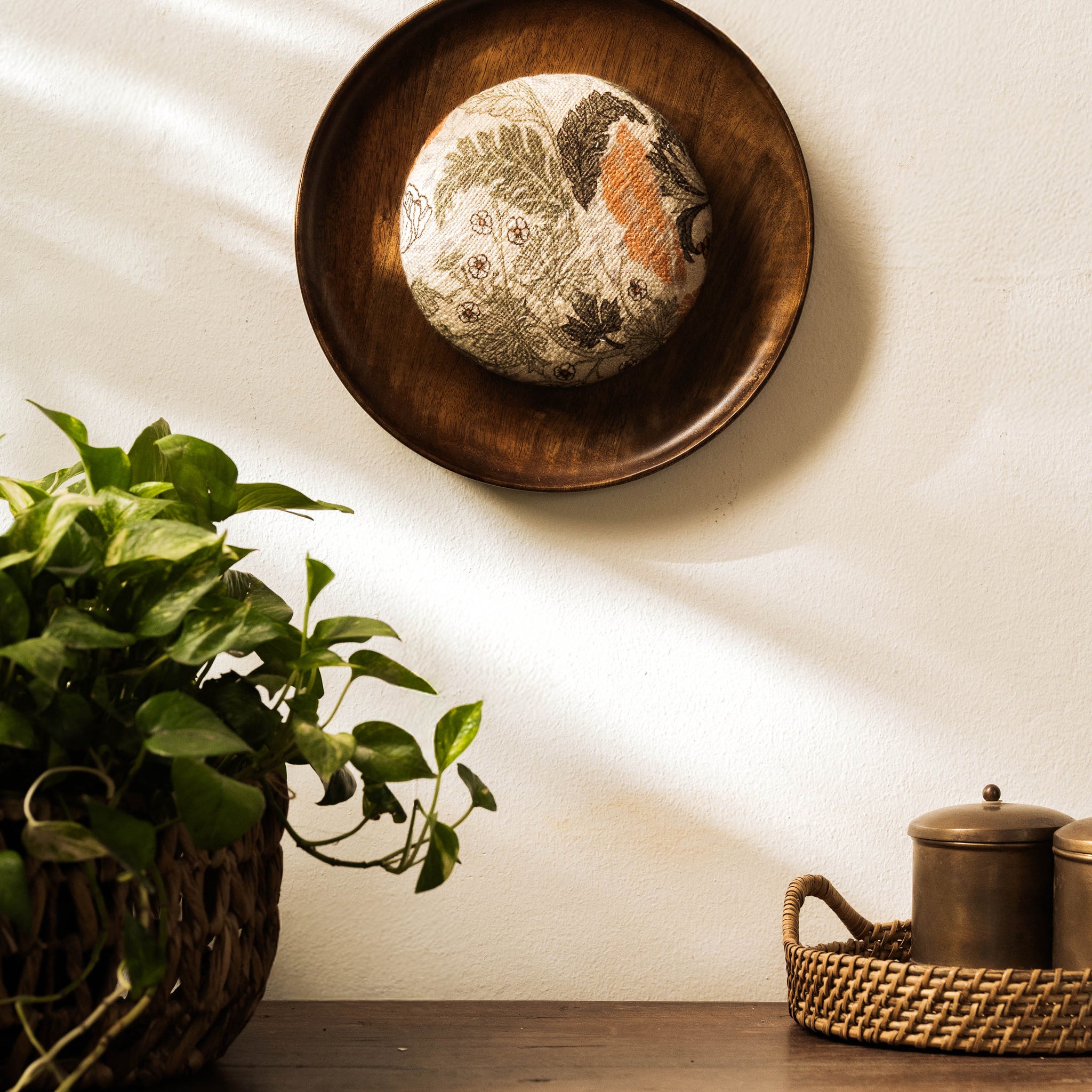 Threaded Treasures Wood and Fabric Wall Decor