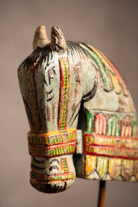 Hand painted Antique Horse  Head Decor