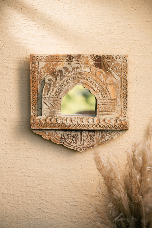 Wooden Carved Mirror - TESU