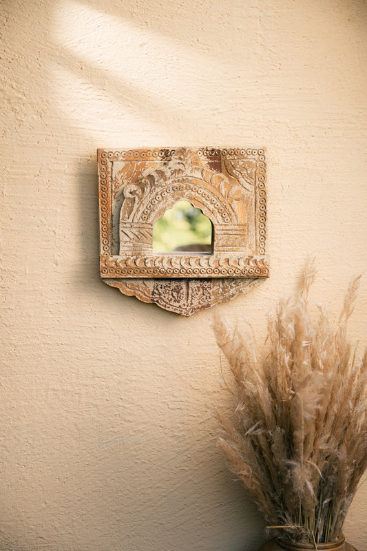 Wooden Carved Mirror - TESU