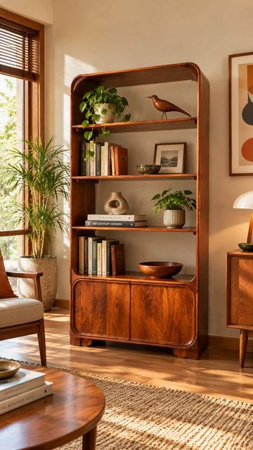 Aaroh Curved Bookcase