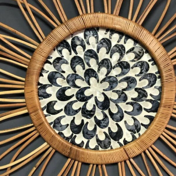 Abstract Designer Rattan Wall Decor