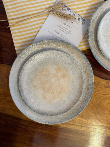Alacati Turquoise & Beige Dinner Set - 8 Pieces - TESU