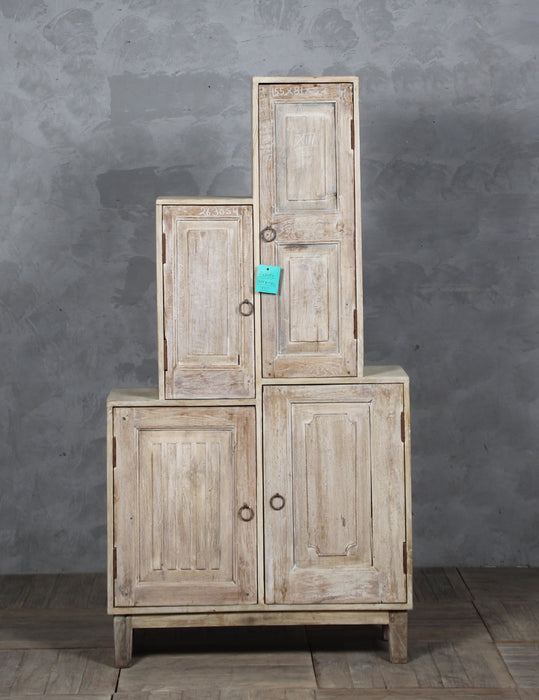 Antique Four Door Mango Wood Storage Cabinet