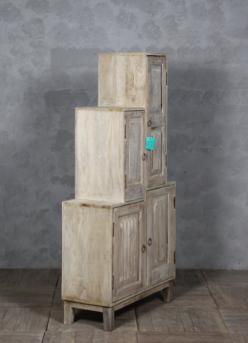Antique Four Door Mango Wood Storage Cabinet