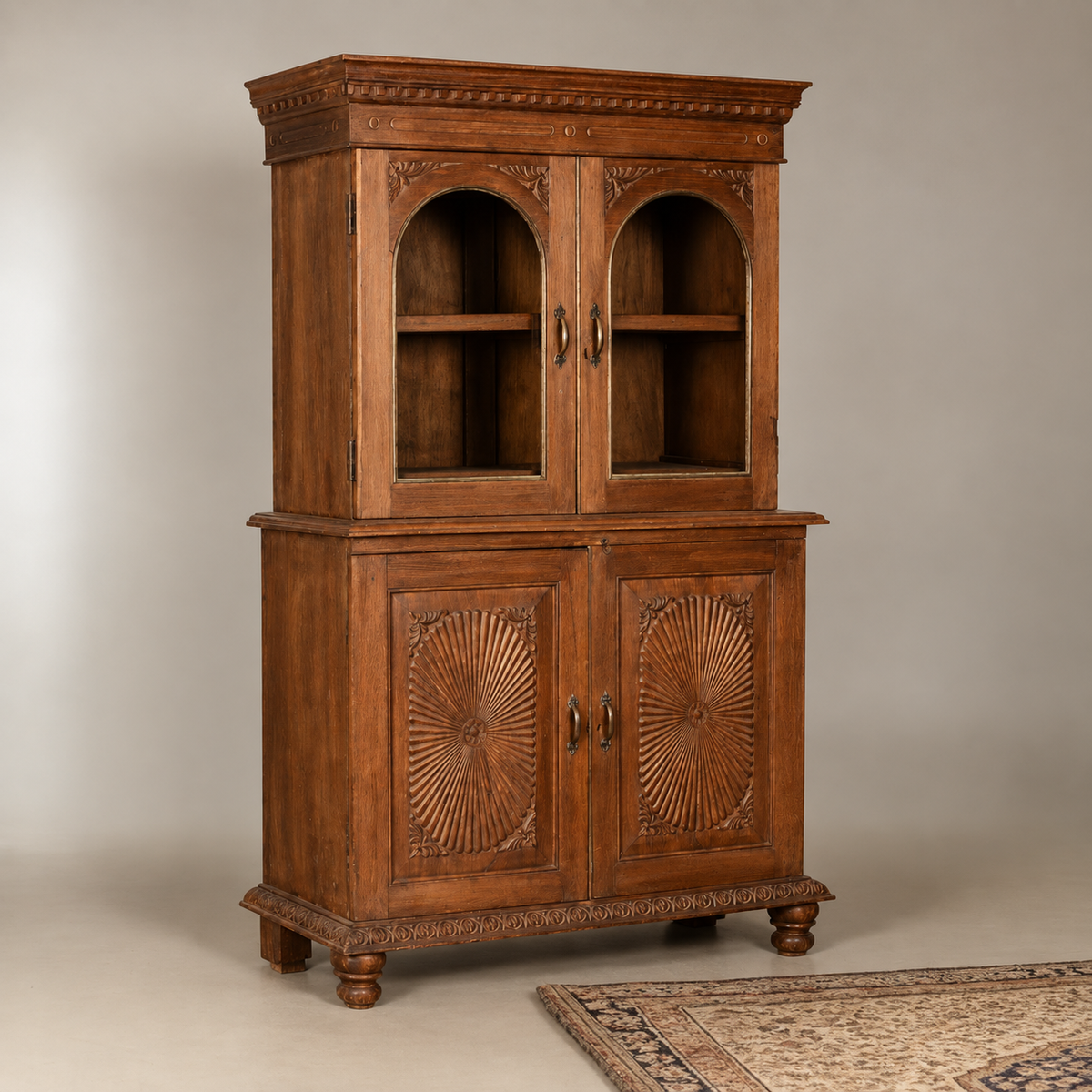 The Aranya Heritage Teak Almirah is a timeless expression of traditional Indian craftsmanship, thoughtfully crafted from solid teak wood. 