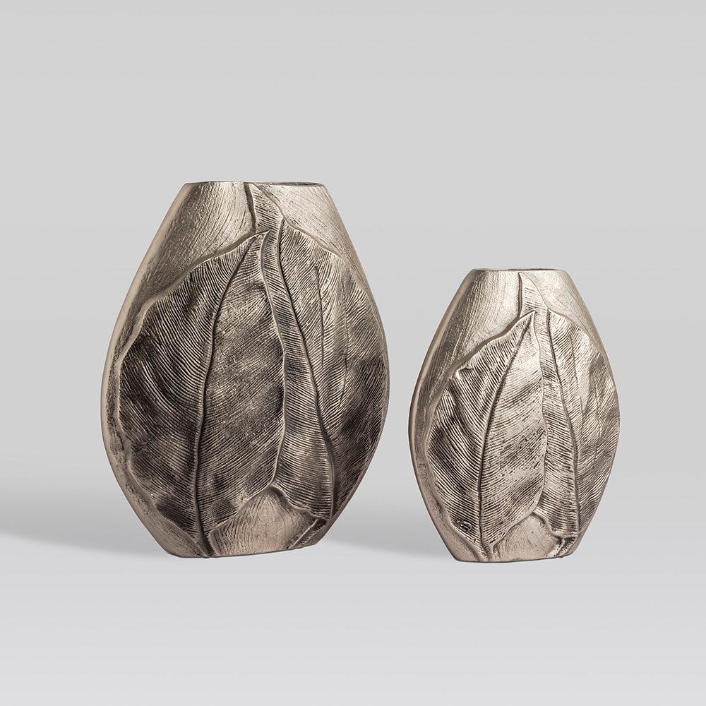 nspired by Aranya, the Sanskrit word for forest, these vases bring the beauty of nature into modern interiors with a refined metallic finish and organic texture.