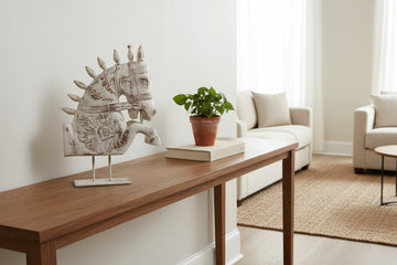 Ashwa Hand-Carved Wooden Bracket crafted from solid wood, featuring intricate traditional carvings and a rich natural finish