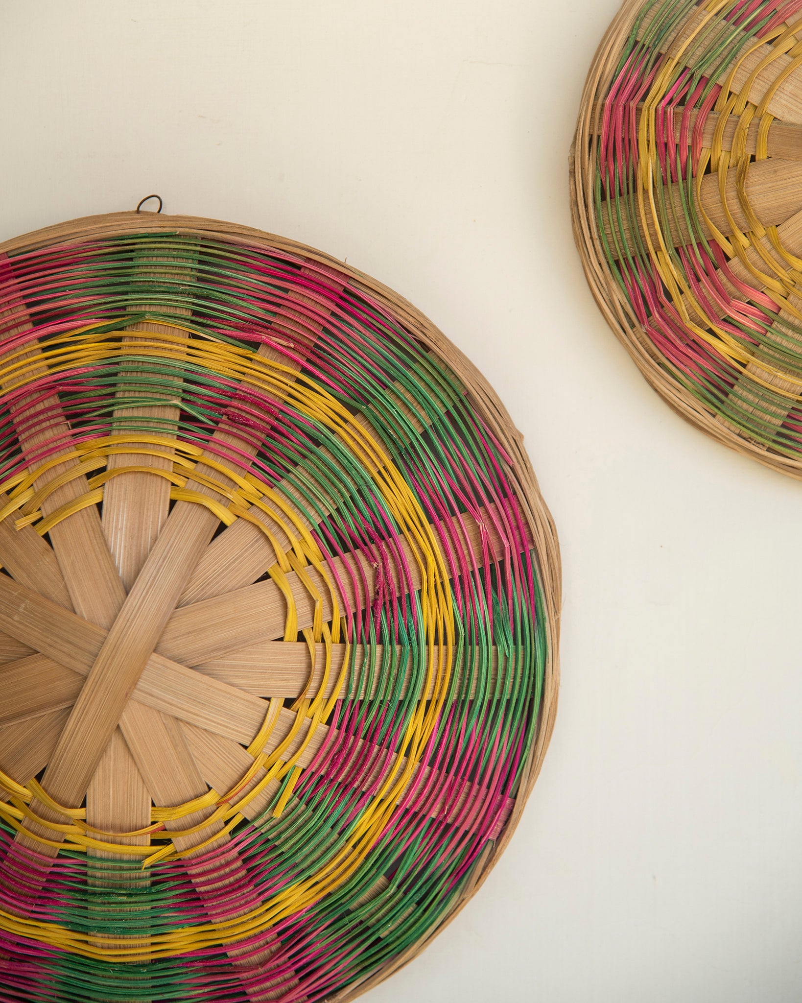 Bamboo Woven Wall Baskets Multicolor TESU