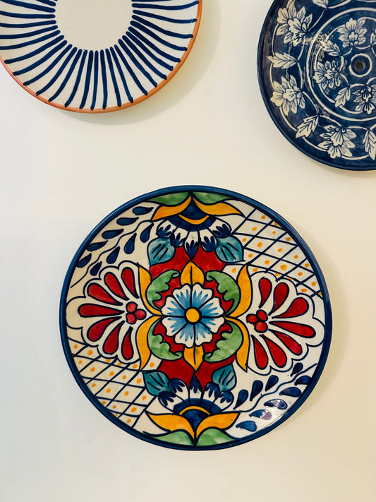 Classical wall decor Vibrant wall plates Unique wall accent pieces Living room wall decor Bedroom wall decor Handcrafted wall plates Hand-painted wall plates Indian artisans wall plates Artisanal wall decor Home decor wall accents Decorative wall plates tesu