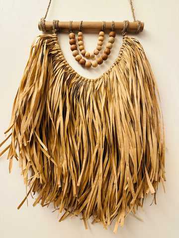 Bohomian Hanging Raffia With Beads Wall Decor - TESU