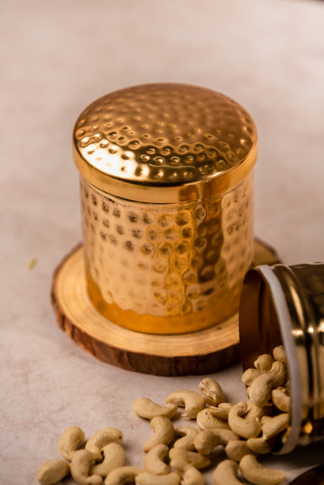 Brass Coated  Hammered Jar