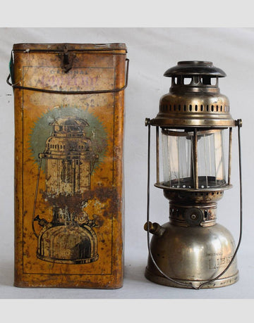 Brass Lamp With Iron Box