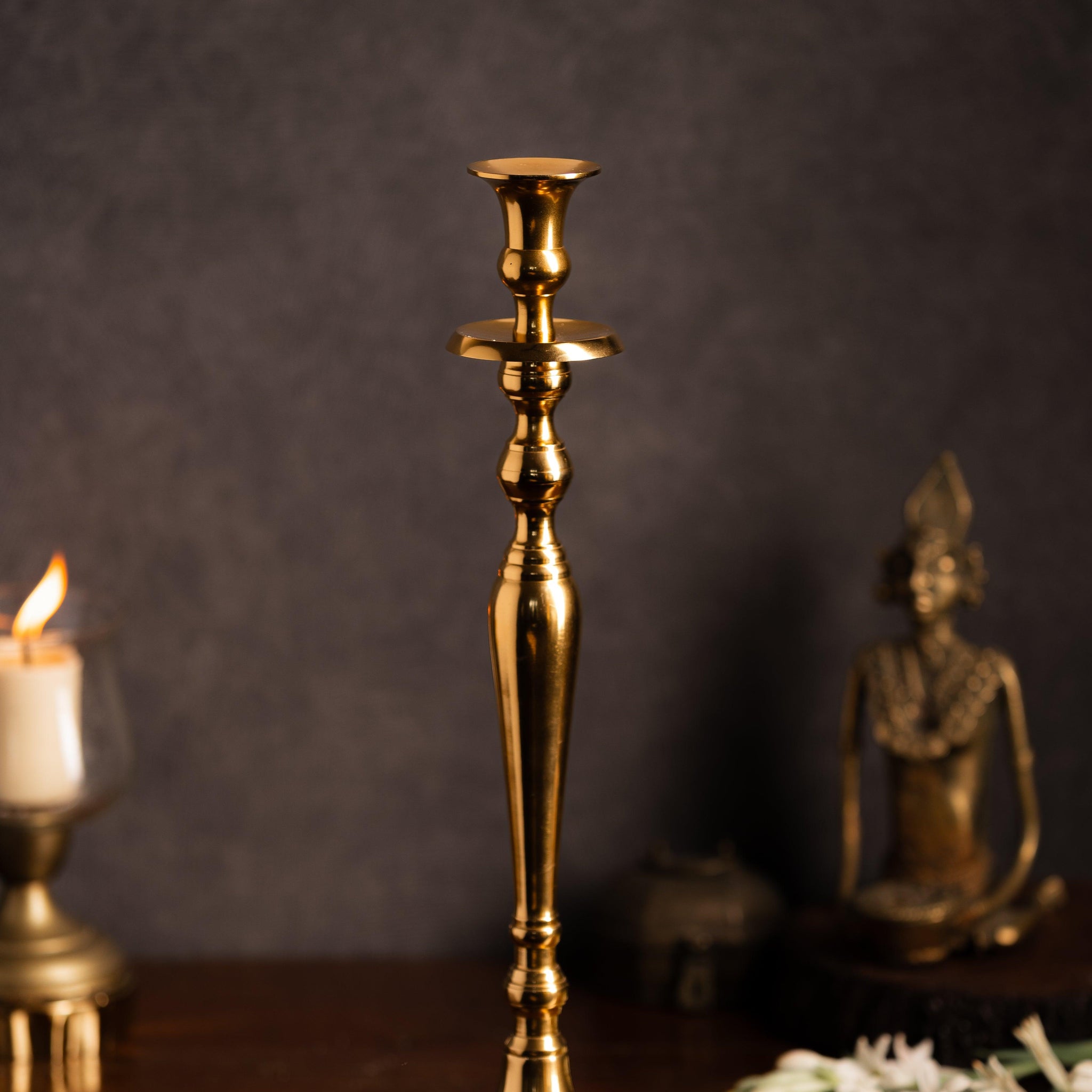 Brass Long Candle Holder - TESU