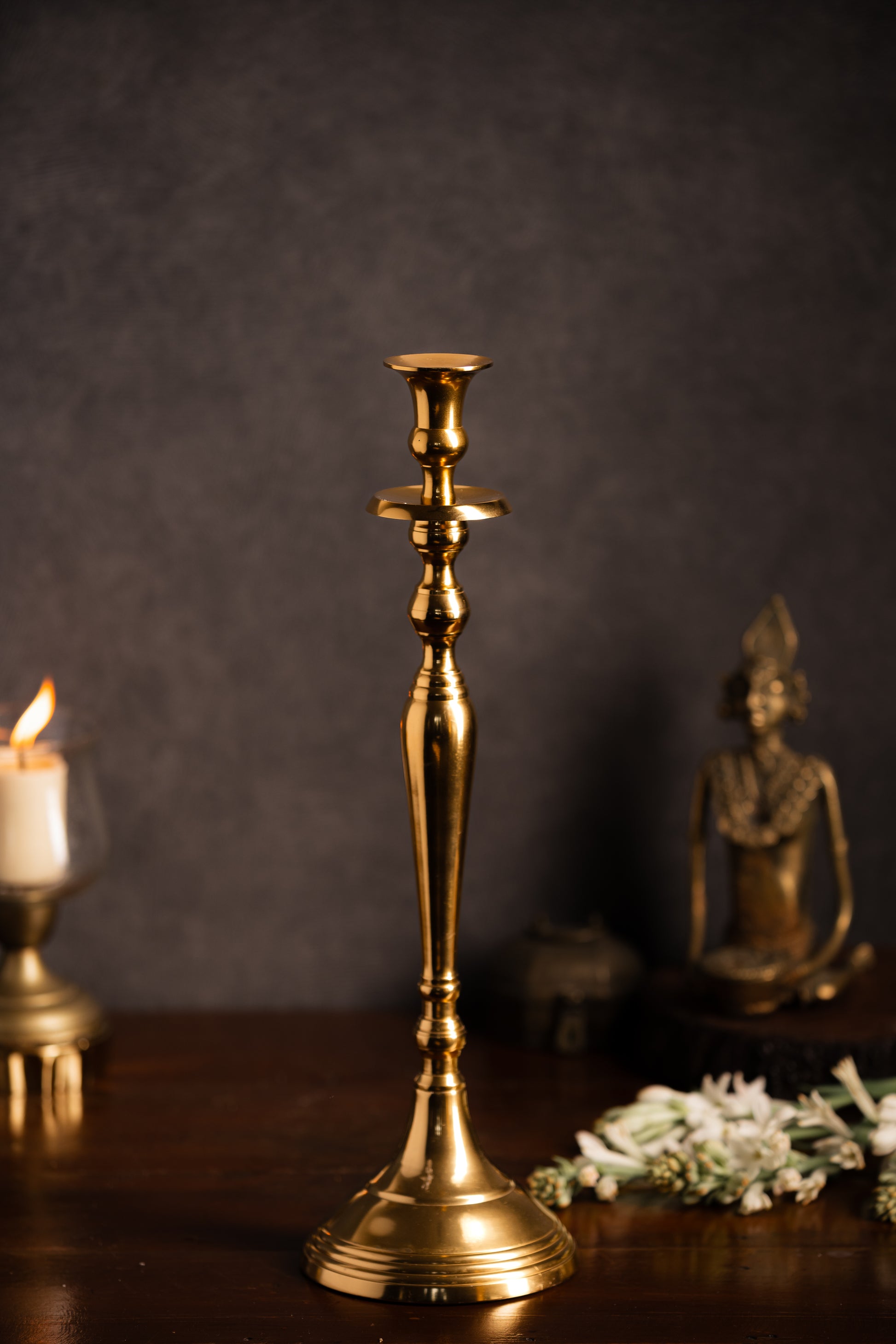 Brass Long Candle Holder - TESU