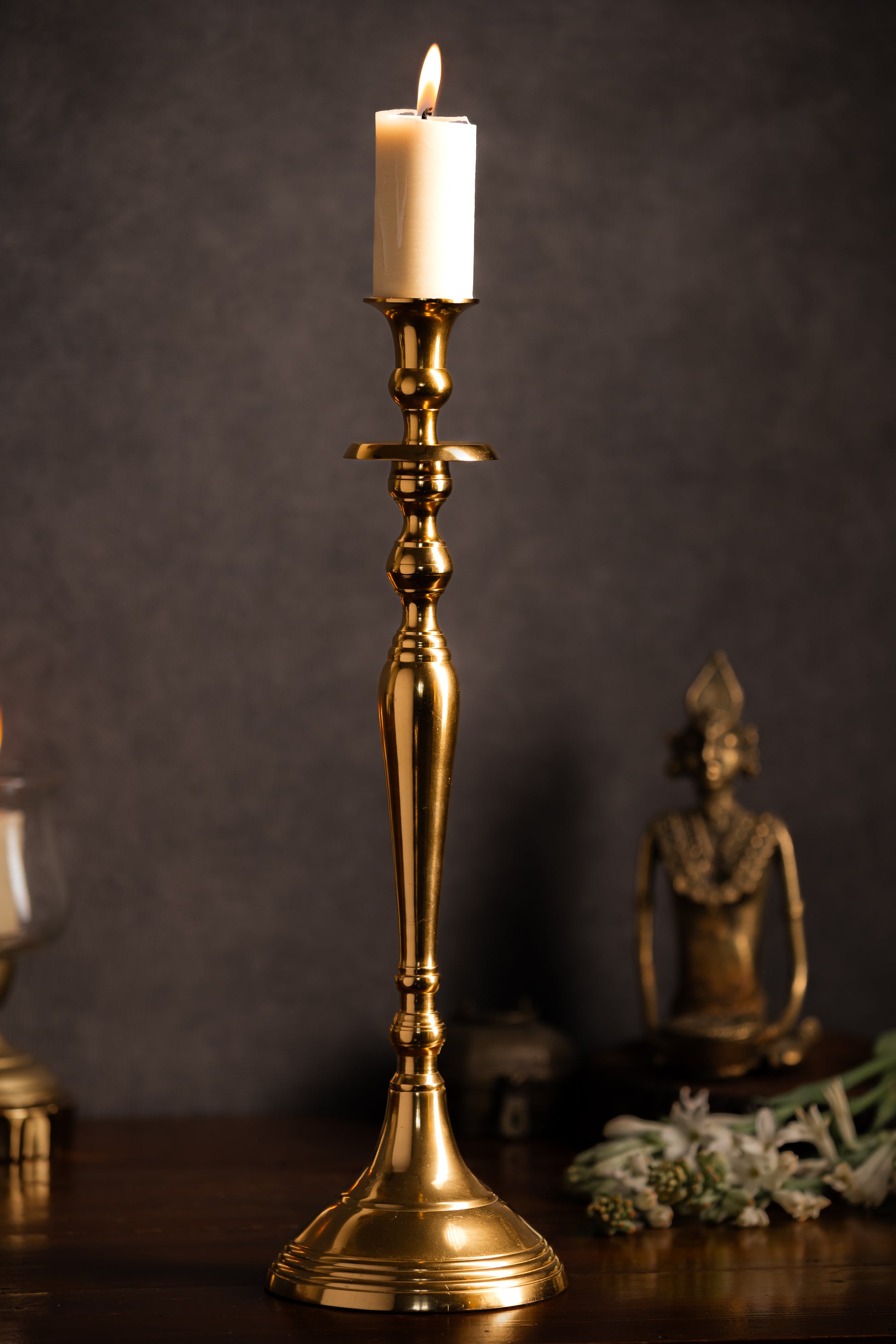 Brass Long Candle Holder - TESU