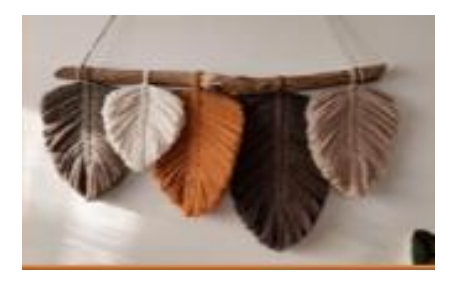 Macrame Leaf Wall Decor - Set of 5 - TESU