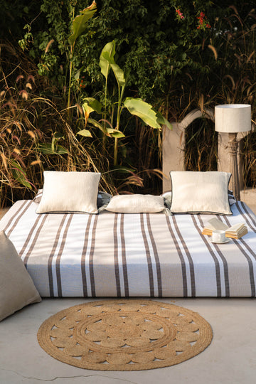 Coastal Cotton Bedspread With Pillow Covers - Handmade Indian Home Decor