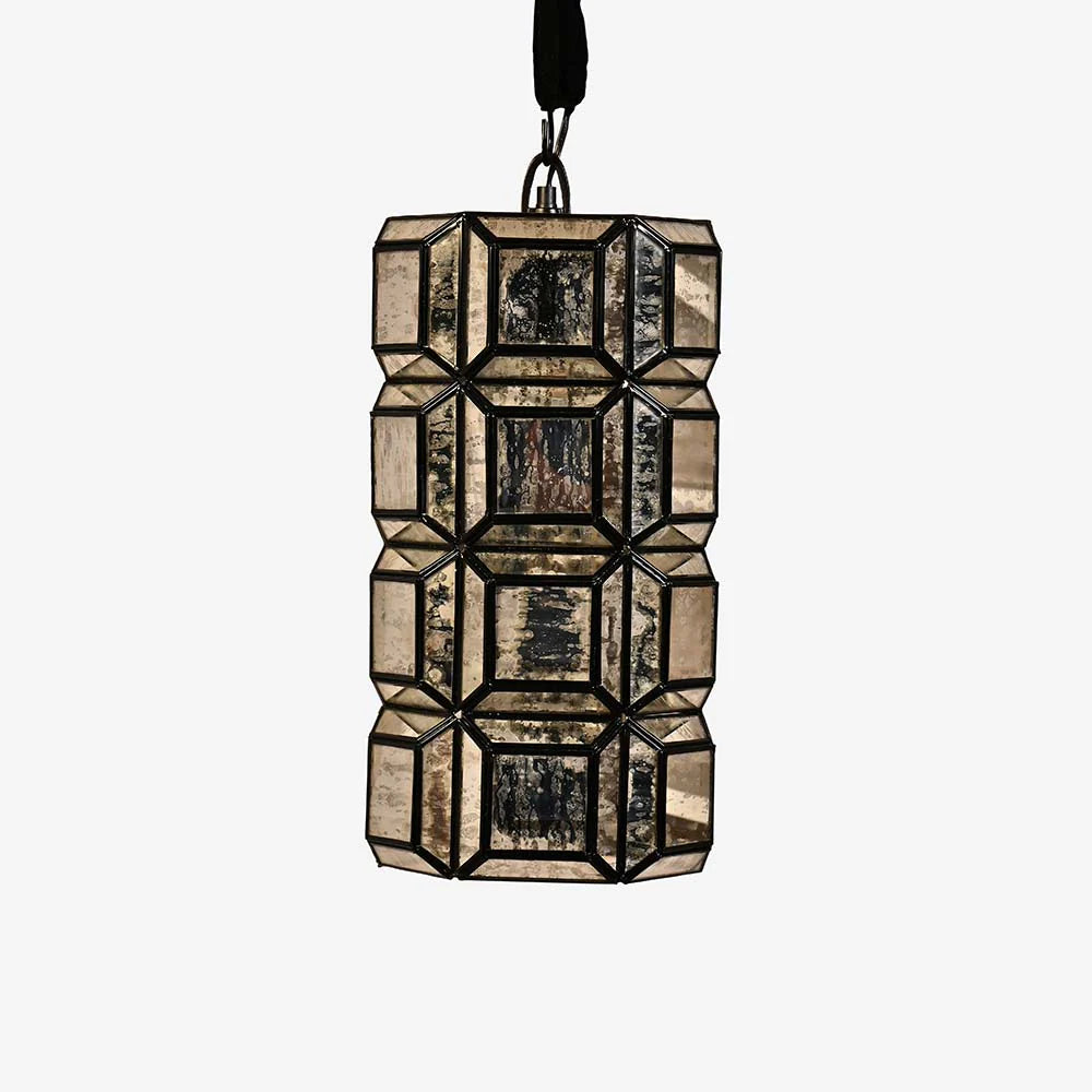  Featuring a vertical composition of faceted glass cubes framed in dark metal, 